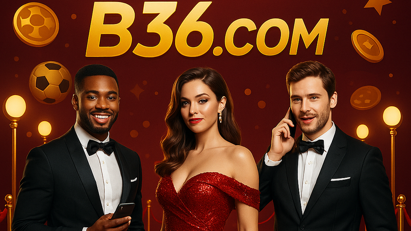 Tela de smartphone com uma conversa de suporte no WhatsApp e o logo do B36.com